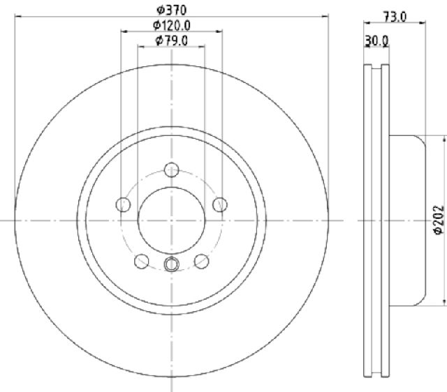 2014-2015 BMW 335i xDrive Disc Brake Rotor - Front (Pagid)