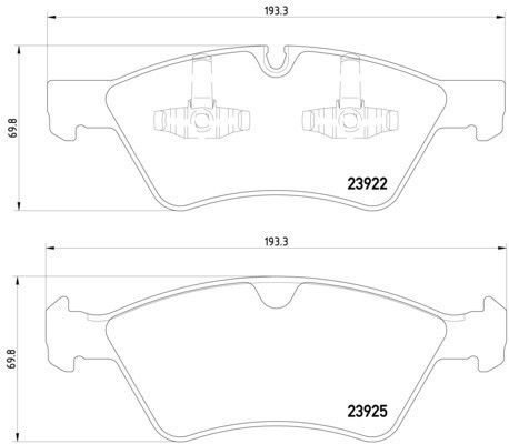 2006-2011 Mercedes-Benz ML350 Disc Brake Pad Set - Front (Pagid)