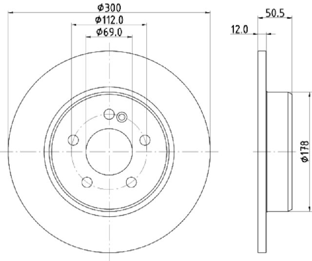 2017-2018 Mercedes-Benz C300 Disc Brake Rotor - Rear (Pagid)