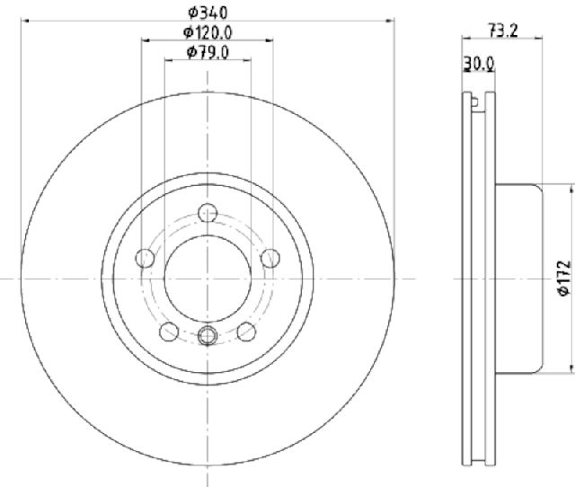 2014-2016 BMW 428i Disc Brake Rotor - Front (Pagid)
