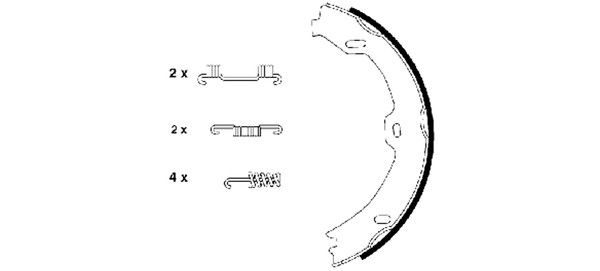 2004-2009 Mercedes-Benz SL600 Parking Brake Shoe Set - Rear (Pagid)