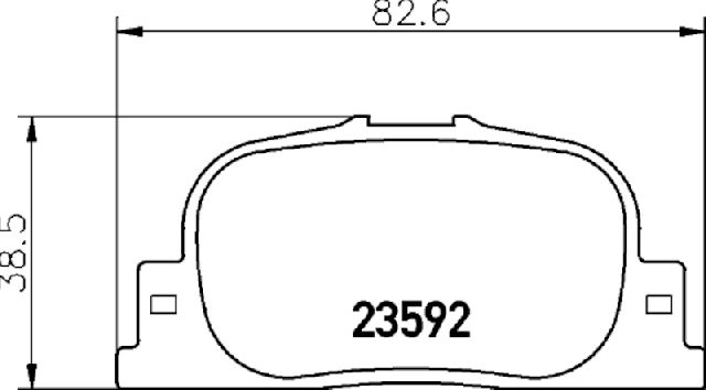 2000-2001 Lexus ES300 Disc Brake Pad Set - Rear (Pagid)