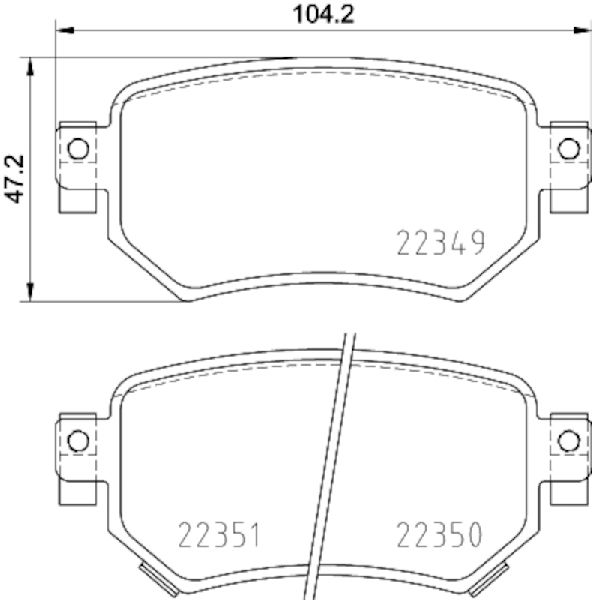 2016-2021 Mazda 6 Disc Brake Pad Set - Rear (Pagid)