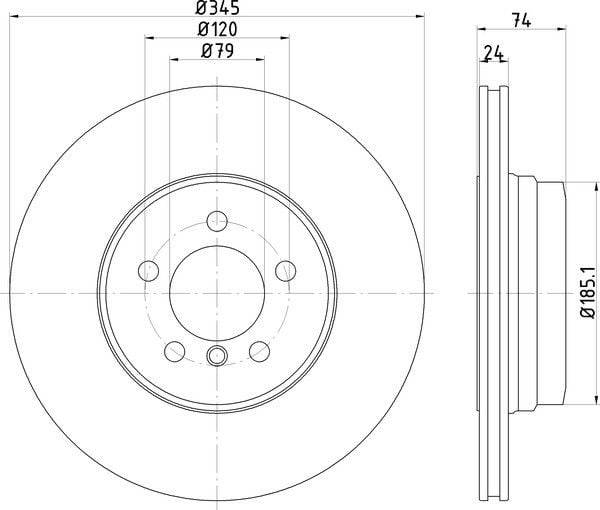 2006-2008 BMW 750i Disc Brake Rotor - Rear (Pagid)