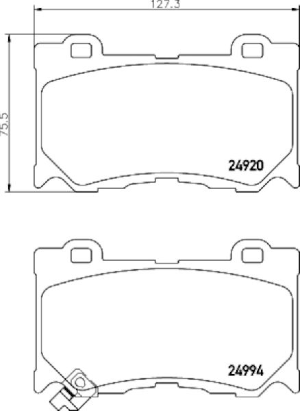 2014-2024 INFINITI Q50 Disc Brake Pad Set - Front (Pagid)
