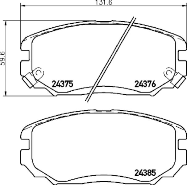 2011-2015 Chevrolet Equinox Disc Brake Pad Set - Front (Pagid)