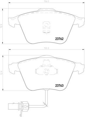 2002-2004 Audi A6 Disc Brake Pad Set - Front (Pagid)