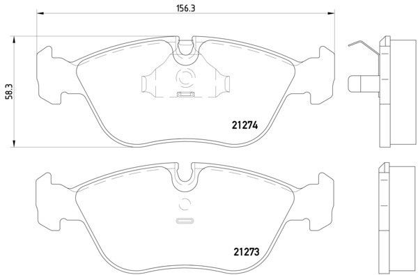 1998-2000 Volvo V70 Disc Brake Pad Set - Front (Pagid)