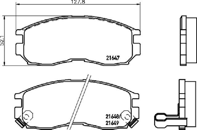 1995-2000 Dodge Avenger Disc Brake Pad Set - Front (Pagid)