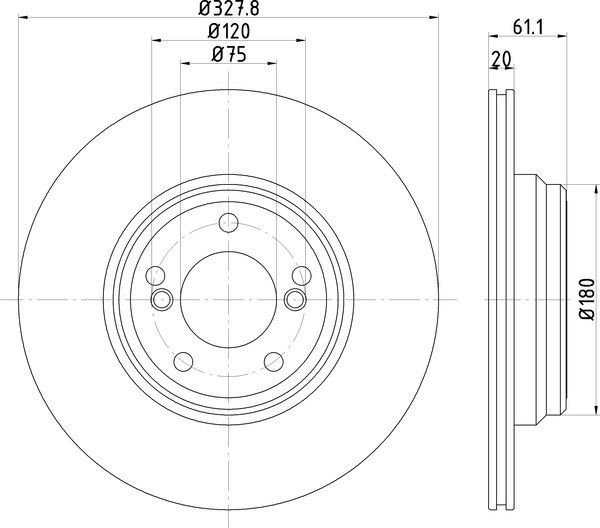 2000-2003 BMW M5 Disc Brake Rotor - Rear (Pagid)