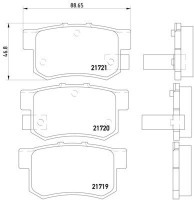 2004-2008 Acura TSX Disc Brake Pad Set - Rear (Pagid)