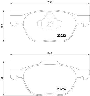 2004-2013 Mazda 3 Disc Brake Pad Set - Front (Pagid)