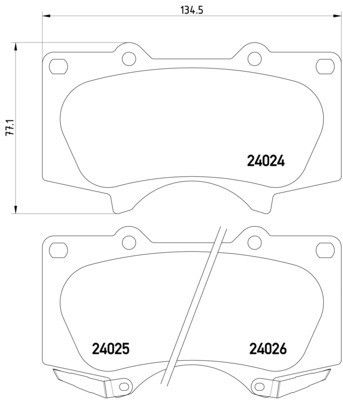 2003-2007 Toyota Sequoia Disc Brake Pad Set - Front (Pagid)