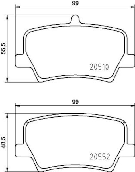 2019-2024 Volvo XC40 Disc Brake Pad Set - Rear (Pagid)