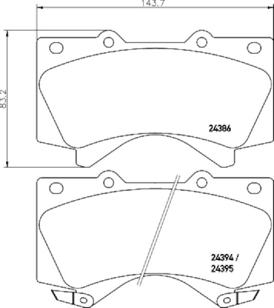 2008-2022 Toyota Sequoia Disc Brake Pad Set - Front (Pagid)