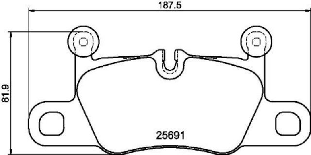 2012-2024 Porsche 911 Disc Brake Pad Set - Rear (Pagid)