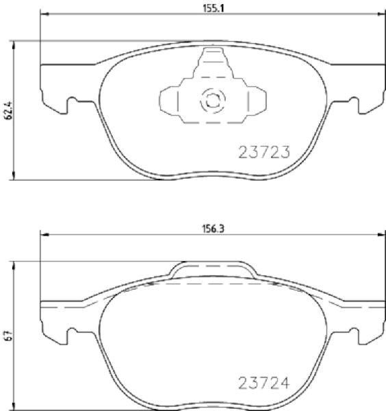2004-2013 Mazda 3 Disc Brake Pad Set - Front (Pagid)
