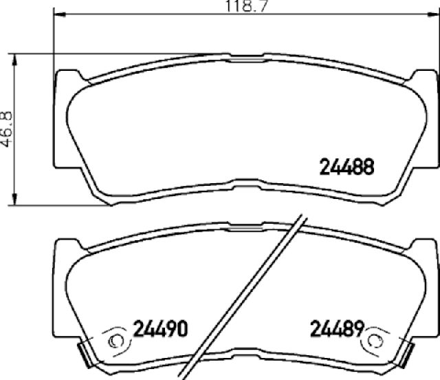 2007-2009 Hyundai Santa Fe Disc Brake Pad Set - Rear (Pagid)