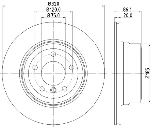 2010 BMW 528i Disc Brake Rotor - Rear (Pagid)