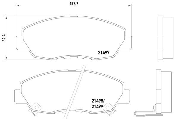 2010-2014 Honda Insight Disc Brake Pad Set - Front (Pagid)