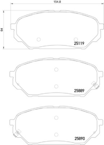 2007-2012 Hyundai Veracruz Disc Brake Pad Set - Front (Pagid)