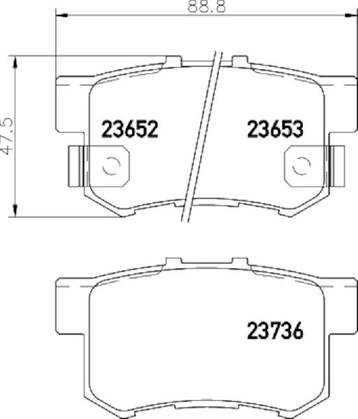 1995-1998 Honda Odyssey Disc Brake Pad Set - Rear (Pagid)