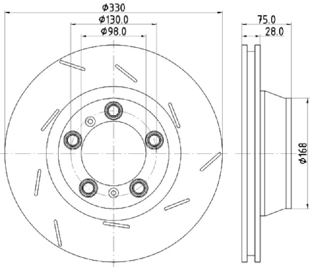 2010-2022 Porsche Panamera Disc Brake Rotor - Rear Right (Pagid)