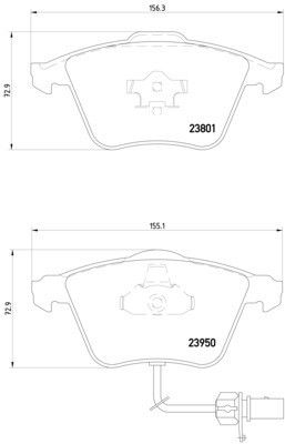 2006-2011 Audi A6 Disc Brake Pad Set - Front (Pagid)