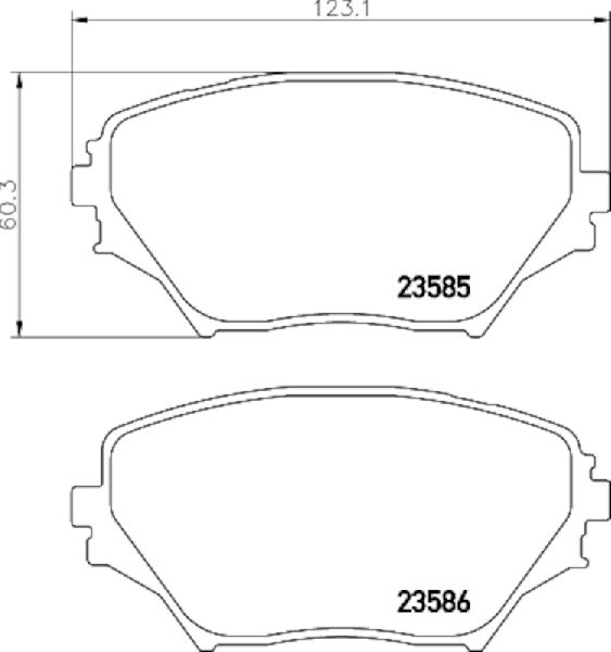 2001-2005 Toyota RAV4 Disc Brake Pad Set - Front (Pagid)