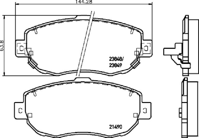 2001-2005 Lexus IS300 Disc Brake Pad Set - Front (Pagid)