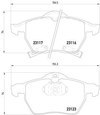 1999-2003 Saab 9-3 Disc Brake Pad Set - Front (Pagid)