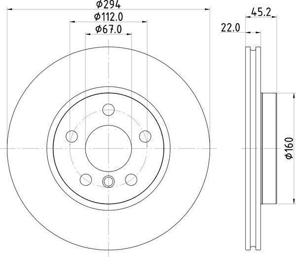 2014-2021 Mini Cooper Disc Brake Rotor - Front (Pagid)
