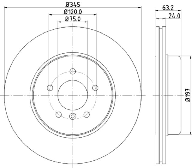 2004-2005 BMW 645Ci Disc Brake Rotor - Rear (Pagid)