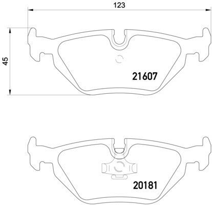 1996-2002 BMW Z3 Disc Brake Pad Set - Rear (Pagid)
