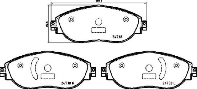 2018-2024 Volkswagen Tiguan Disc Brake Pad Set - Front (Pagid)