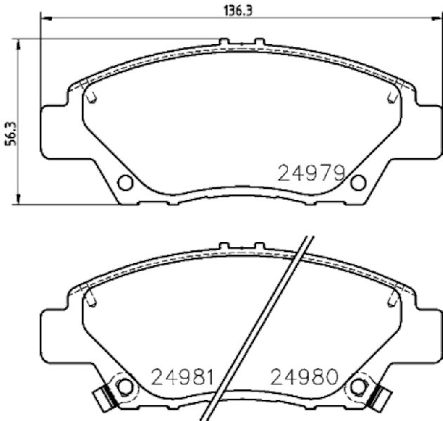 2009-2020 Honda Fit Disc Brake Pad Set - Front (Pagid)