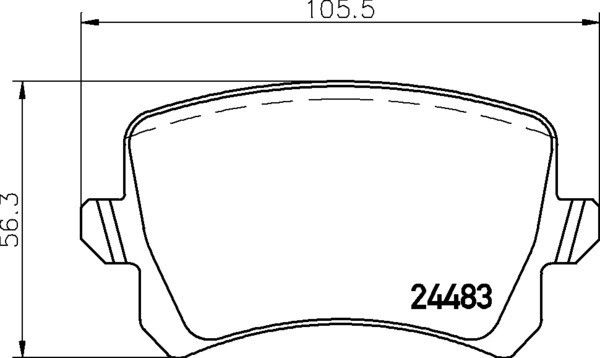 2009-2017 Volkswagen Tiguan Disc Brake Pad Set - Rear (Pagid)