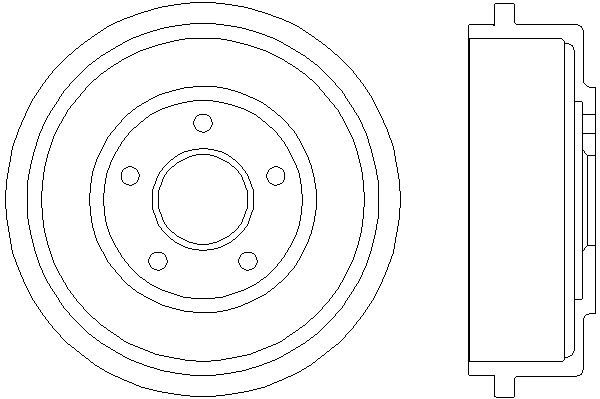 2010-2013 Ford Transit Connect Brake Drum - Rear (Pagid)