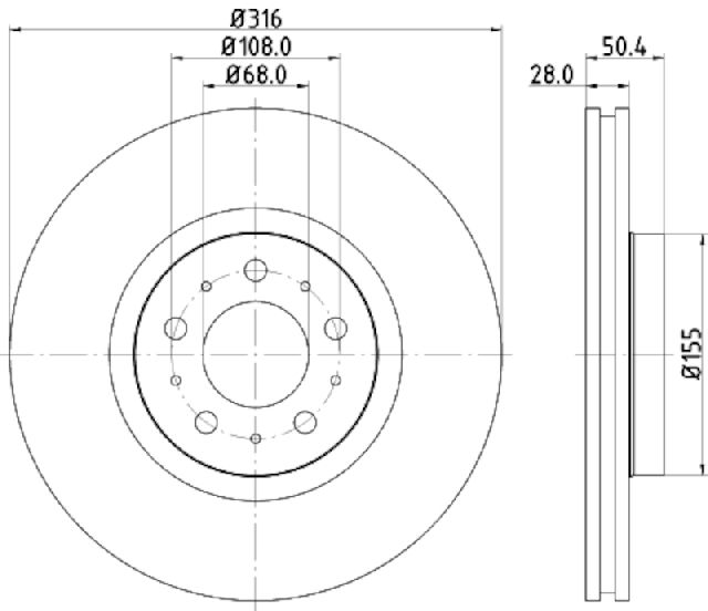2003-2014 Volvo XC90 Disc Brake Rotor - Front (Pagid)