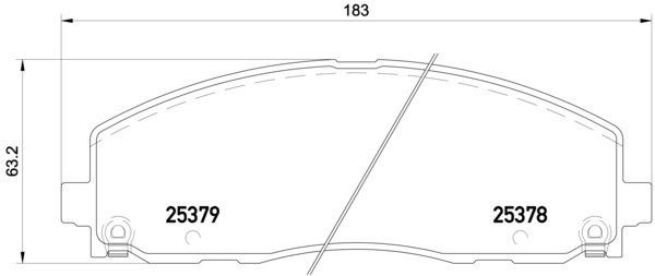 2017-2020 Chrysler Pacifica Disc Brake Pad Set - Front (Pagid)