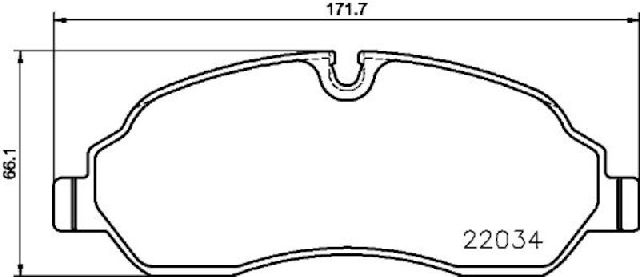 2015-2021 Ford Transit-250 Disc Brake Pad Set - Front (Pagid)