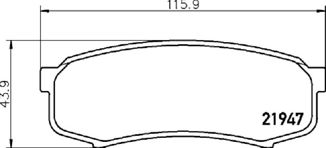 2001-2007 Toyota Sequoia Disc Brake Pad Set - Rear (Pagid)