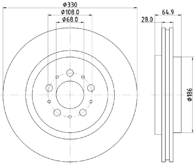 2004-2007 Volvo V70 Disc Brake Rotor - Rear (Pagid)
