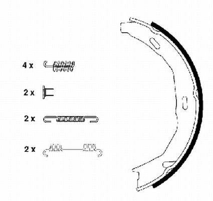 2008-2014 Mercedes-Benz C300 Parking Brake Shoe Set - Rear (Pagid)