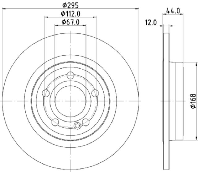 2020-2024 Mercedes-Benz CLA250 Disc Brake Rotor - Rear (Pagid)
