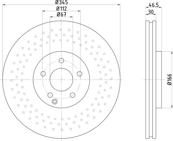 2006-2007 Mercedes-Benz C350 Disc Brake Rotor - Front (Pagid)