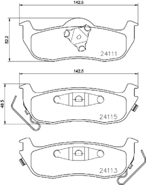 2004-2010 INFINITI QX56 Disc Brake Pad Set - Rear (Pagid)