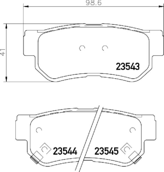 2006-2010 Hyundai Azera Disc Brake Pad Set - Rear (Pagid)
