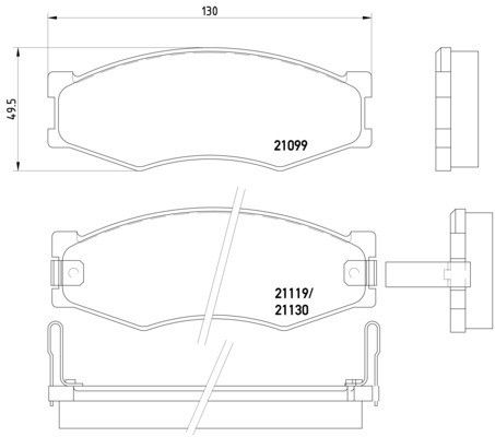1986-1994 Nissan D21 Disc Brake Pad Set - Front (Pagid)