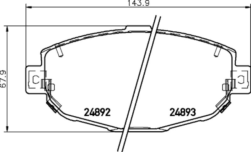 2000, 1999, 1998, 1997, 1996, 1995, 1994, 1993, 1992 Lexus SC400 Disc Brake Pad Set